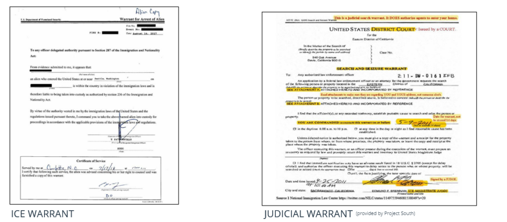 Judge Warrant Example What to do if your Masjid is Approached by ICE | Welcome to Washington